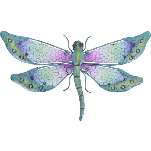 Metal Dragonfly Wall Art For Garden Decoration And Home Wall Hanging Decor Miniaturas Animal Outdoor Statues Sculptures Yard