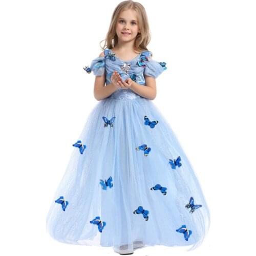 2021 New Princess Dress for Girls Halloween Carnival Princess Role-Play Costume Kids Birthday Party Chidlren Dress up