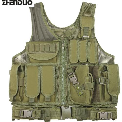 Hunting Vests Outdoor Army CS Field Training Combat Multi-functional Mesh Breathable Amphibious Vest