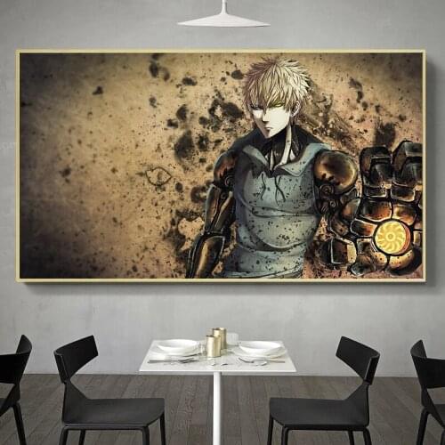 One Punch Man Anime Poster Anime Manga Scroll Poster Wall Art Print Decor,50 x 70 cm,No Frame