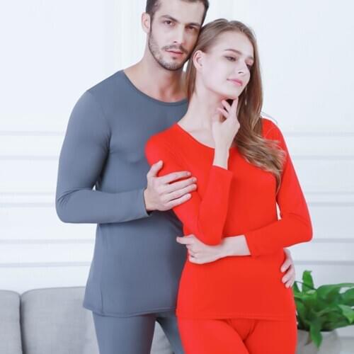 Autumn Thin Thermal Underwear Warm Layered Clothing For Men Woman Winter Velvet Pajamas Set Thermal Set Male Long Johns Hot-Dry