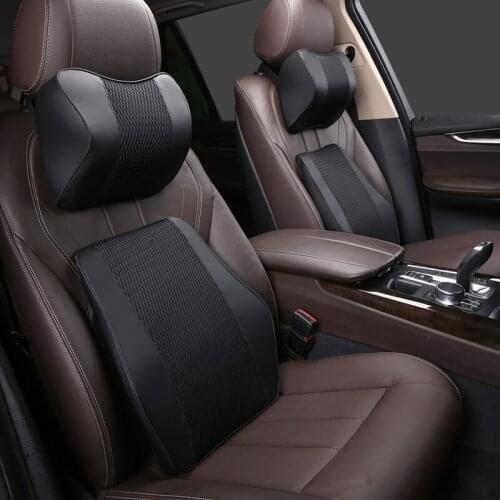 Neck Pillow Car Seat Headrest Pillow Seat Support Lumbar Cushion Orthopedic Design Travel Pillow Memory Foam Relieve Pain