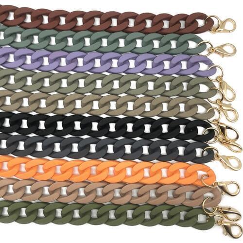 1Pc 60cm Detachable Bag Strap Acrylic Resin Handbag Chain Strap Women Fish Bone Shoulder Strap Plastic Bags Accessories