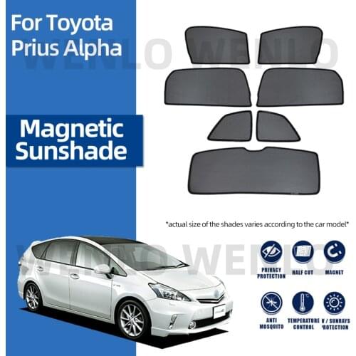 For Toyota PRIUS ALPHA 2011-2018 UV Protect Car Window Sunshade Foldable Front Windshield Sun Shades Cover Magnetic Mesh Curtain