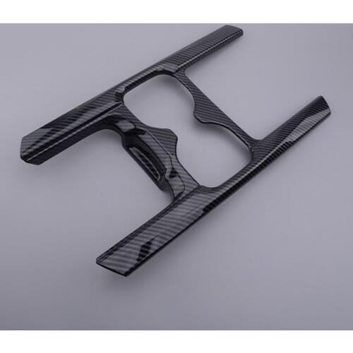 Carbon Fiber Style Water Cup Holder Cover Trim Frame Decoration Fit for Honda CRV 5th 2017 2018 2019 ABS