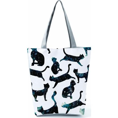 Classic Floral Printed Women Shoulder Bag High Capacity Reusable Shopping Bag Outdoor Beach Kitchen Grocery Bags Custom Pattern