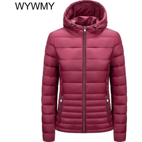 Winter Women Cotton Padded Jacket Slim Short Parka Outdoor Warm Coat Female Winter Clothes Ultralight Coats and Jackets Outwear