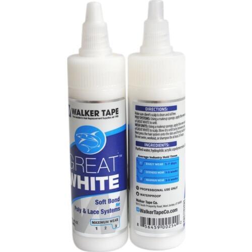 1.4FL OZ(41.4ml) White Hair Adhesive Soft Bond Adhesives Glue For Poly & Lace Systems Wig Adhesives Glue