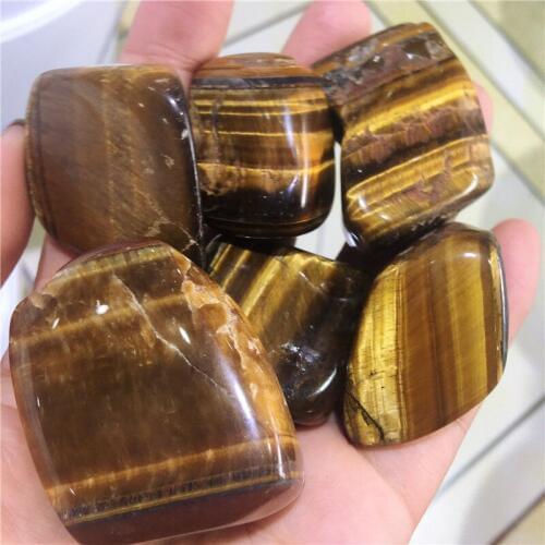 1pcs Natural yellow Tiger eye stone Larger particles Quartz Crystal Wand Points Healing Gemstone Wand feng shui crystals