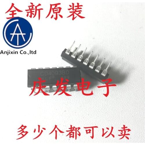 10 PCS 100% orginal new 100% quality real stock new and original CD4093 CD4093BD DIP - 14 with the trigger