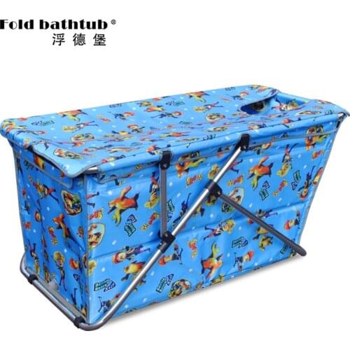 16%,Fast Folding Bathtub Home Free Inflatable Bath Tub with lid Thickening Environmentally EPE BathBarrel Square Simple Assembly