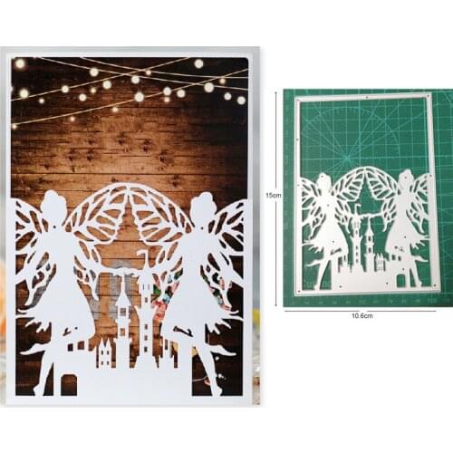 2021 Cutting dies Couple Angel Frame metal cutting dies cut die mold Scrapbook paper craft knife mould blade punch stencils dies