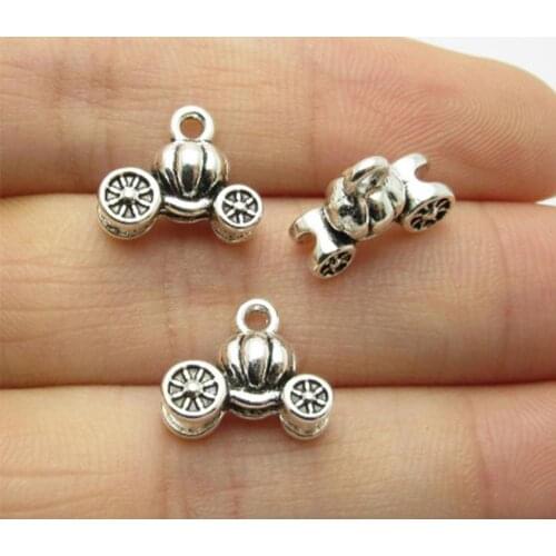 30pcs/lot--11x13mm, Antique silver plated 3D Pumpkin car charms,DIY supplies,Jewelry accessories
