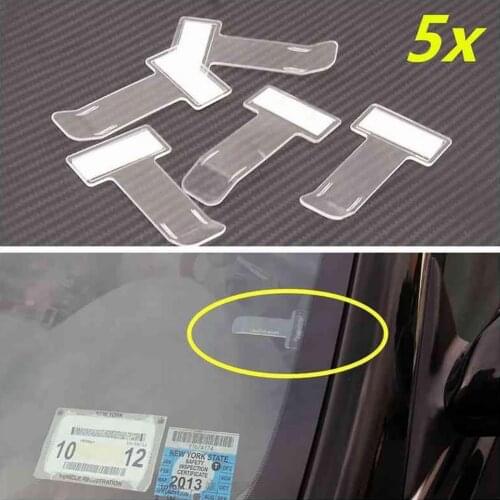 5Pcs Car Styling Parking Ticket Clip Auto Fastener Card Bill Holder Mount Fastener Organizer Windshield Stickers Home Office