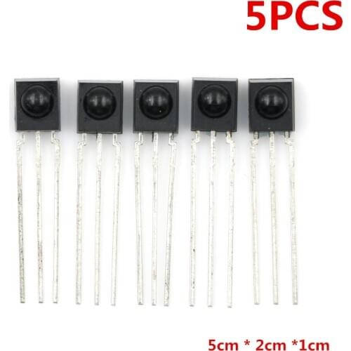 5PCS TSOP4838 IR Receiver Module Reliable Performance 38 KHz Remote Infrared Radiation Module 5cm*2cm*1cm