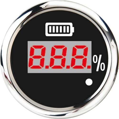 52mm Amperemeter Gauge Waterproof Digital Ammeter for Car Boat Marine Motor Motorcycle Amperemeter 316 Stainless Steel AMP