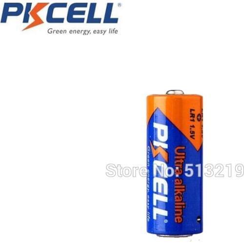 60Pcs*PKCELL E90 N LR1 MN9100 910A 1.5V AM5 Size N Alkaline Batteries Forbluetooth headsets, glucose and blood pressure monitors