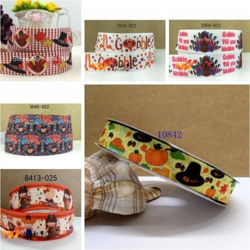 Free shipping 50 yard cartoon printed grosgrain ribbon 10842