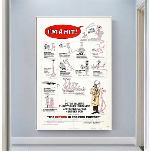 CP1060 The Return of the Pink Panther (2) Classic Hot Movie Print Silk Fabric Poster Indoor Wall Art Decor Gift