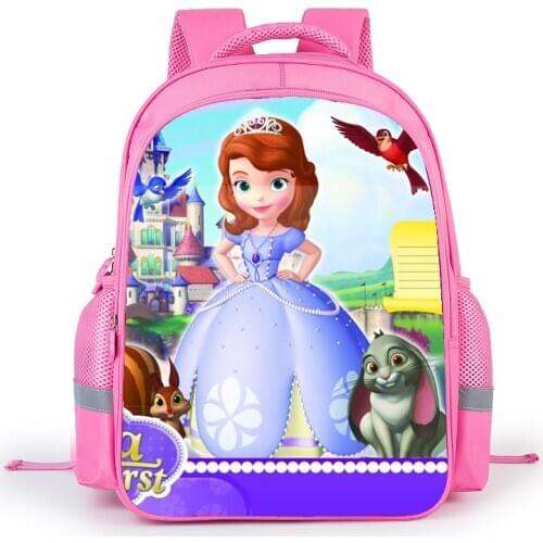 Disney Princess Sofia Children Pink Backpack Kids School Bag Fairy Tale Schoolbag Book Bags for Teen Girls mochila Bolsa
