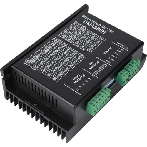 Stepper Motor Driver CNC Digital 32-Bit Ultra-Low Noise DMA860H 2.4-7.2A 18-80VAC CNC Stepper Motor Driver