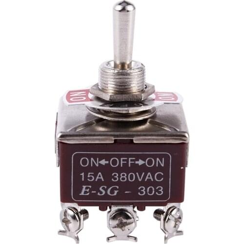 GTBL 3PDT On/Off/On 3 Postion 9 Screw Terminals Toggle Switch AC 250V 15A
