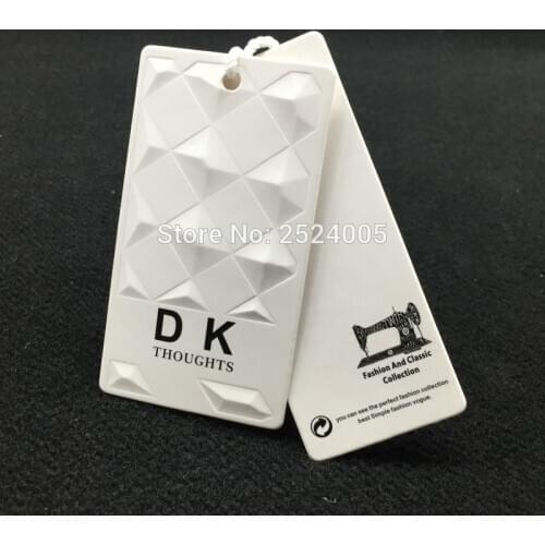 Customized clothing shape cutting tag/embossed tags/garment paper tag printing/clothing label/main label printing 1000 pcs a lot