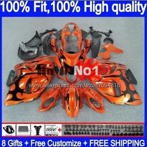 Injection For SUZUKI Hayabusa GSXR 1300 GSXR-1300 Orange black 29MC.14 GSXR1300 2008 2009 2010 2011 2012 08 09 10 11 12 Fairing