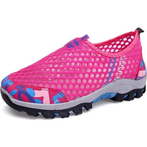 Soft Bottom Sneakers Women 2021 New Breather Mesh Women Casual Shoes Slip-on Pink Sneakers Tennis Shoes Woman Zapatos De Mujer