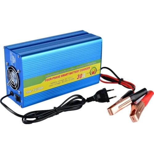 New 220V Input 30A 12V Car Battery Charger Motorcycle Charger 12V Lead Acid Charger EU Plug Battery Charger