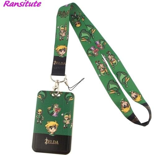 Ransitute R1774 Cartoon Knight Green Neck Strap Lanyard For Keys ID Card Gym Phone Straps USB Badge Holder DIY Hang Rope Lanyard