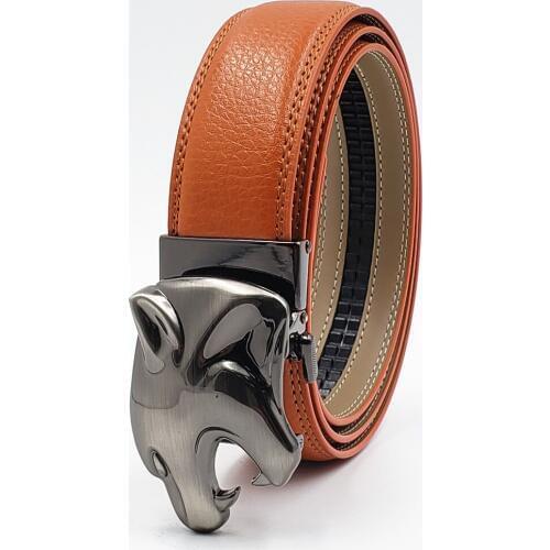 New Leopard Buckle Fashion Belts Genuine Leather Belts Luxury Designer Men Belts Famous Brand Jeasn Belt Automatic Waist Strap
