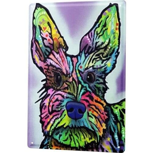 SINCE 2004 Tin Sign Metal Plate Decorative Sign Home Decor Plaques Ravtive Vet Practice Schnauzer