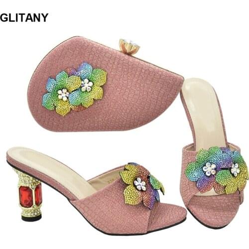 Italian Design High Heels Shoes and Bag To Match Nigerian Shoes and Bag Set Ladies Party Shoes and Bag Wedding Party Pumps