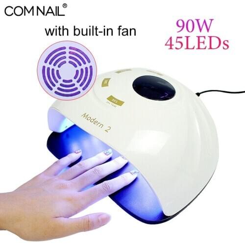 90W UV Nail Lamp for Manicure with Built-in Fan 45LEDs LCD Display Nail Dryer Curing Nail Polish Nail Art Equipment