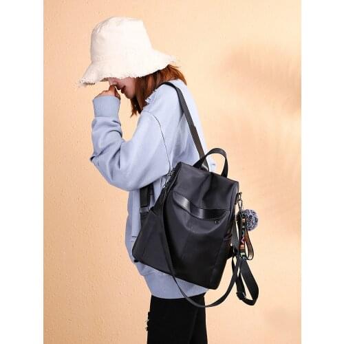 Waterproof school student backpack girl Oxford ladies backpack black school bag fashion travel backpack street trend casual bag