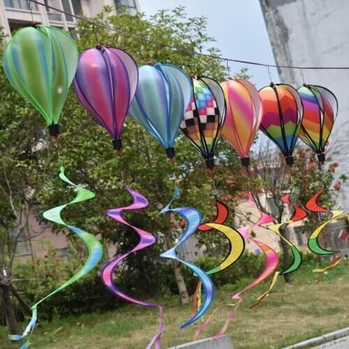 Hot Air Balloon Windsock Decorative Outside Yard Garden Party Event Decorative DIY Color Wind Spinners