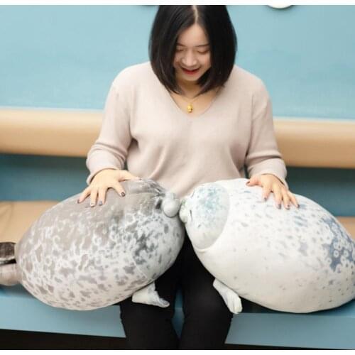 Angry Blob Seal Pillow Chubby 3D Novelty Sea Lion Doll Sleeping Stuffed For Kids Baby Pillow Gifts Plush Throw Toy Girls O2K8