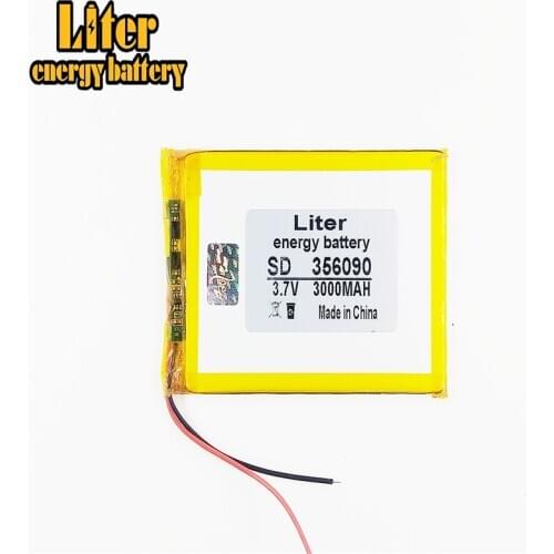 3.7V lithium polymer battery 356090 Mobile Power 3000MAH Tablet PC Free shipping