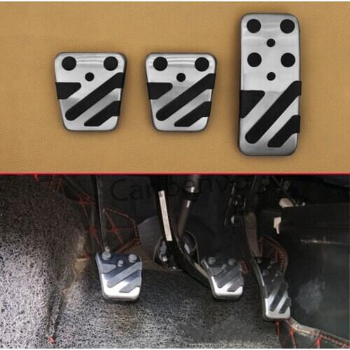 3Pcs/Set Non-Slip Car MANUAL Gas Brake Clutch Pedal For Mitsubishi Outlander Eclipse Cross Lancer ASX RVR Models MT Accelerator