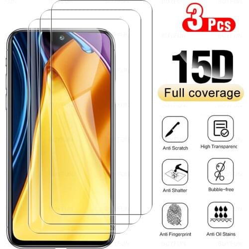 3pcs full cover xiomi poco m3 pro case tempered glasses screen protectors film for xiaomi poco m3 m 3 pocom3 pro m3pro 5g glas