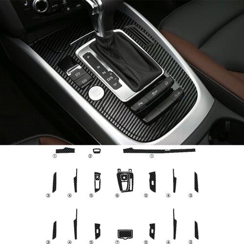 3D Carbon Fiber Design Car Interior Center Console Color Change Molding Sticker Decals For Audi Q5
