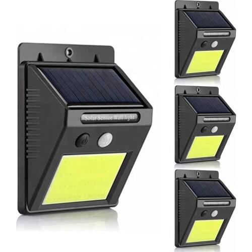 COB 48 LED Solar Light Outdoor Motion Sensor Solar Wall Lamp Waterproof Night Lighting Security Emergency Spotlight Dropshipping