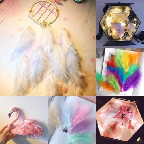 50pcs Natural Plumes 4-6 Inches 10-15cm Turkey Marabou Feather Plume Fluffy Wedding Dress DIY Jewelry Decor Accessories Feathers