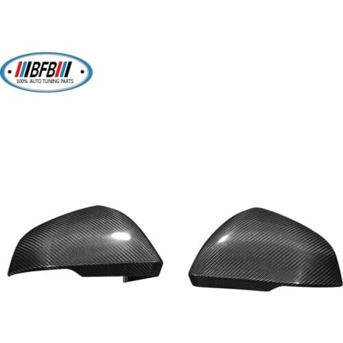 China and Europe Standard with Light Cutting Area Carbon Rear View Mirror Cover Shell Trim For Ford Mustang Stick On 2015