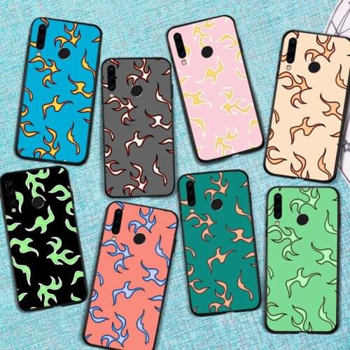 Blue Flame Fire Phone Case For Huawei Honor view 7a5.45inch 7c5.7inch 8x 8a 8c 9 9x 10 20 10i 20i lite pro