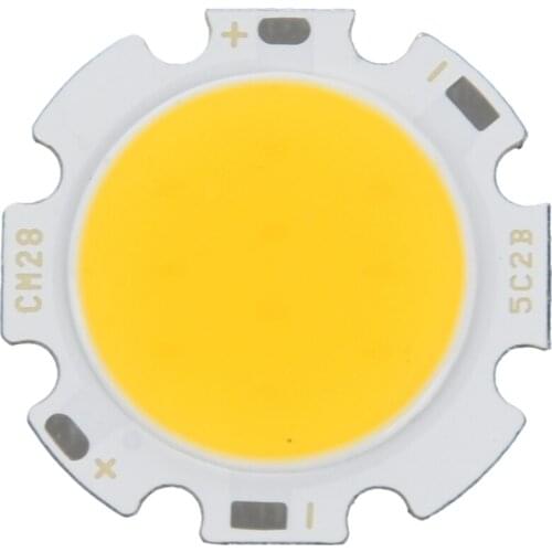 5W Chip Light Round COB Super Bright LED Light LED Lamp Bulbs Warm White DC15-17V