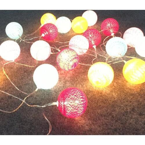 Colorful Cotton Ball String Led Lights Children Tents Decorative Battery Lights Flashing Childre Gift 2021