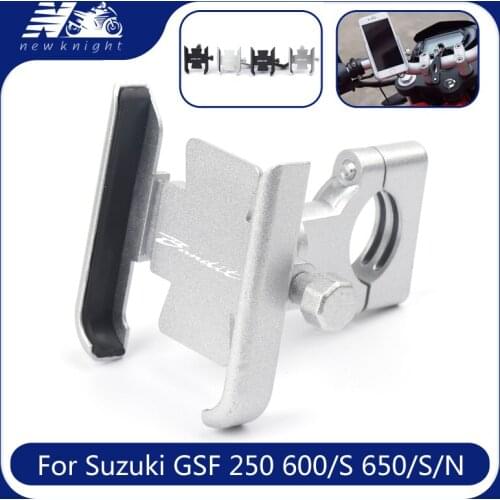 For Suzuki GSF250 600/S 650/S/N 1200 1250 Bandit 650S Motorcycle Mobile Phone Holder GPS Navigator Handlebar Bracket Accessories