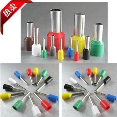 E2508 copper Tube insulating terminals 2.5MM2 Insulated Cable Wire Connector Insulating Crimp Terminal Connector 1000pcs/pack